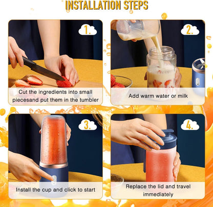 Portable Blender Electric Juicers Fruit Mixers USB Rechargeable